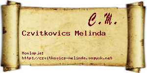 Czvitkovics Melinda névjegykártya