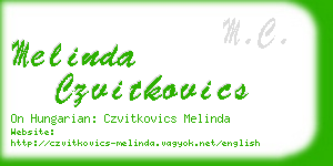 melinda czvitkovics business card